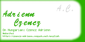 adrienn czencz business card